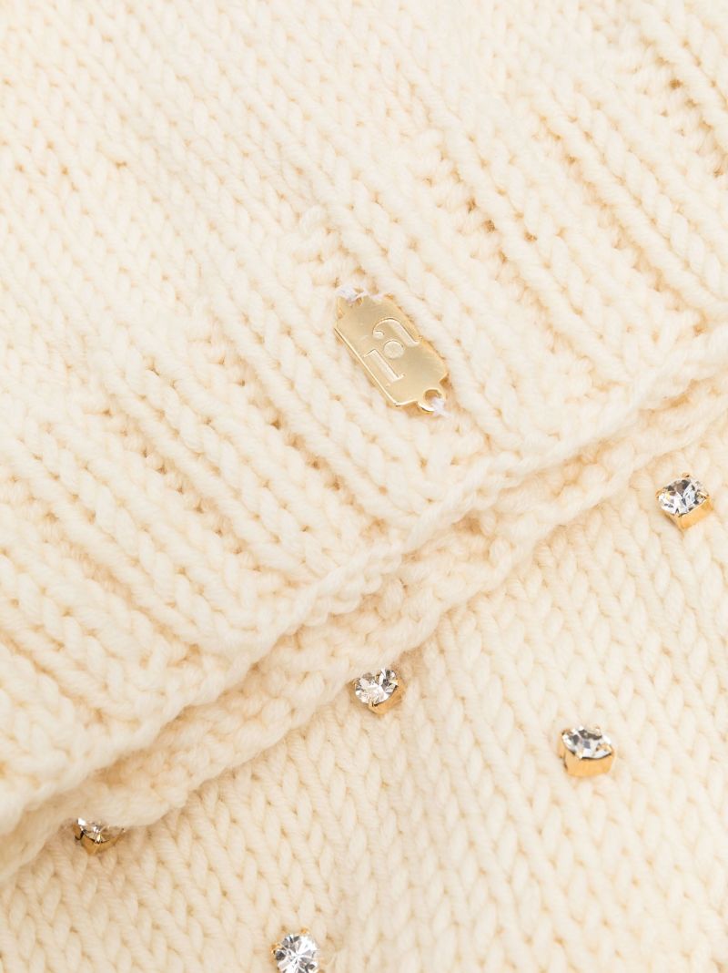 Neutral Crystal Embellished Balaclava