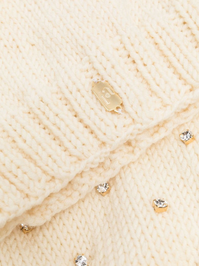 Neutral Crystal Embellished Balaclava