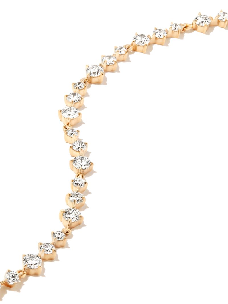 18k Yellow Gold Wave Ã_x0083_â_x0080_°clat Diamond Tennis Bracelet