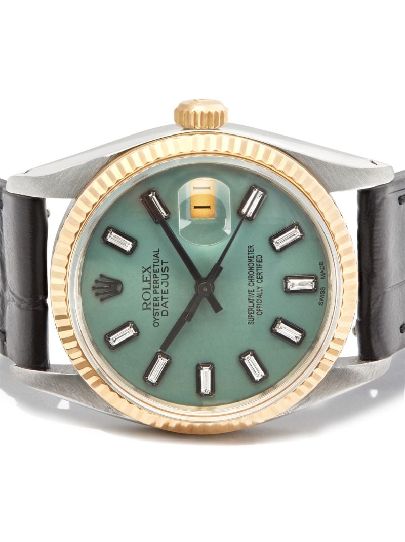 18k Yellow Gold Reworked Vintage Rolex Oyster Perpetual Datejust Watch