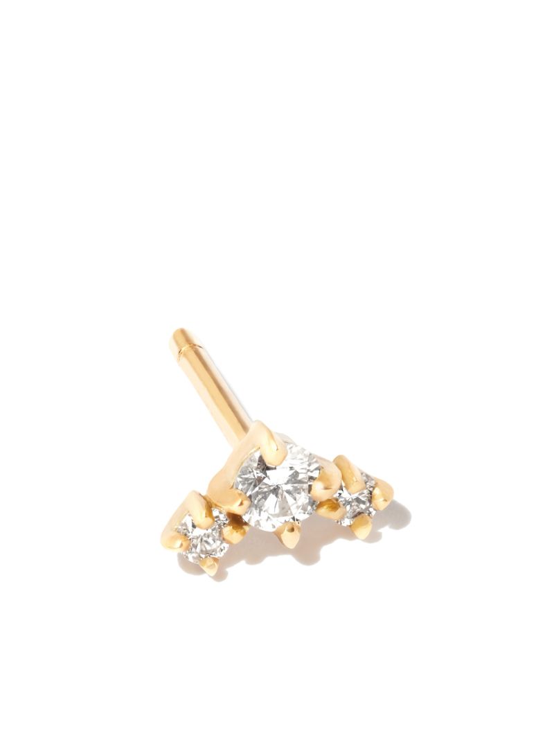 Yellow Gold Ã_x0083_â_x0080_°clat Diamond Stud Earring