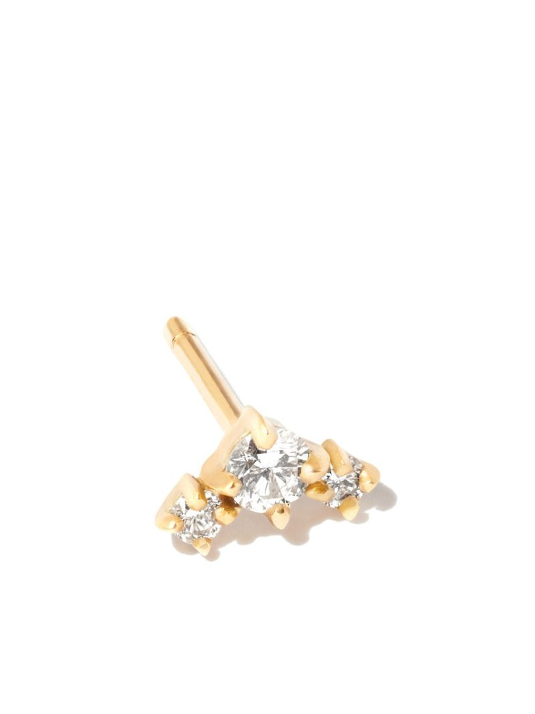 Yellow Gold Ã_x0083_â_x0080_°clat Diamond Stud Earring