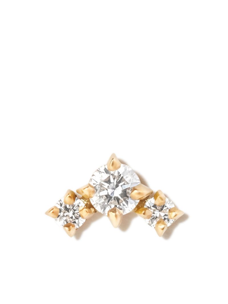 Yellow Gold Ã_x0083_â_x0080_°clat Diamond Stud Earring