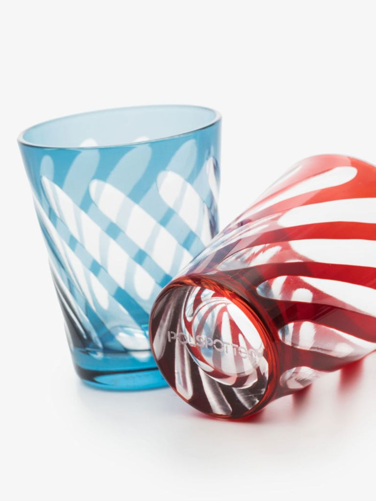 Multicoloured Tubular Tumbler Glass Set