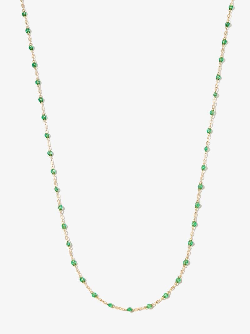 18k Yellow Gold Classic Beaded Necklace