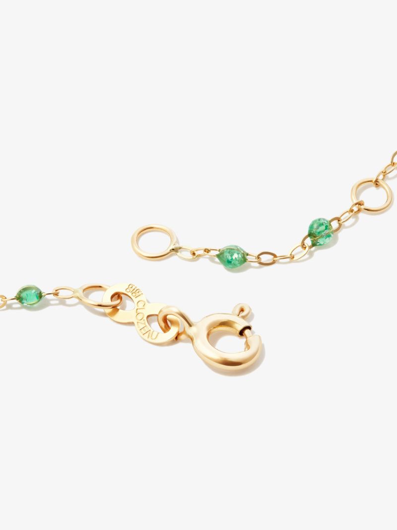 18k Yellow Gold Classic Beaded Necklace