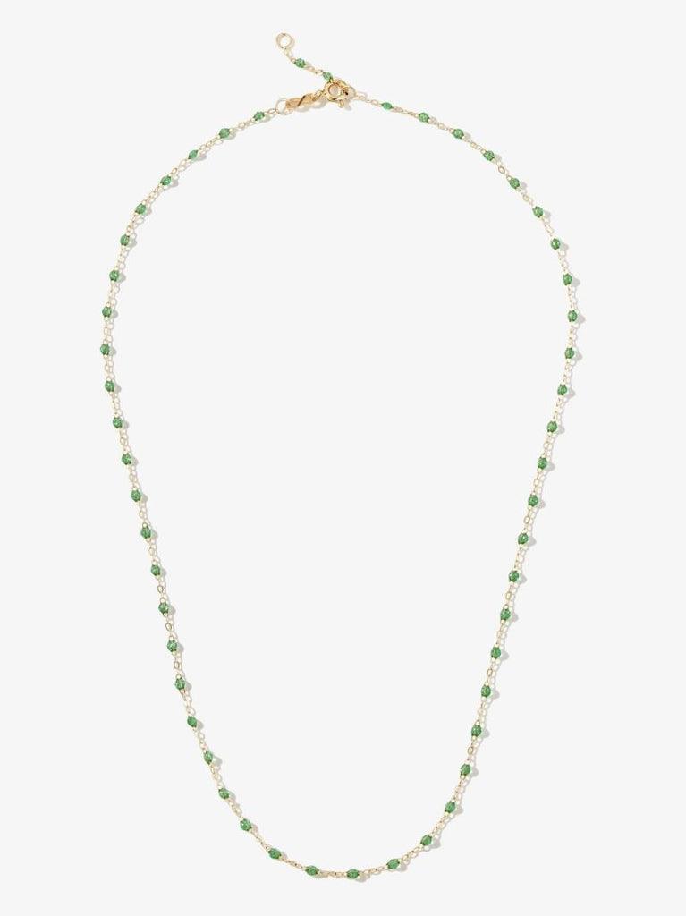 18k Yellow Gold Classic Beaded Necklace