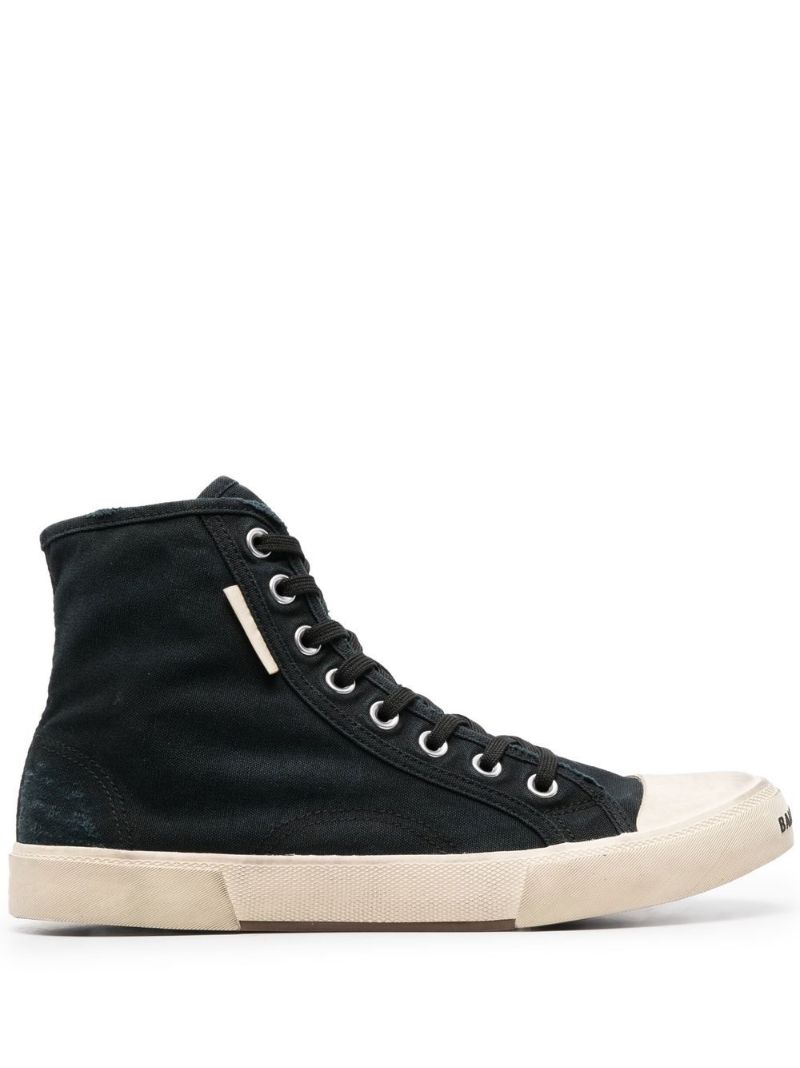 Black Paris High Top Sneakers