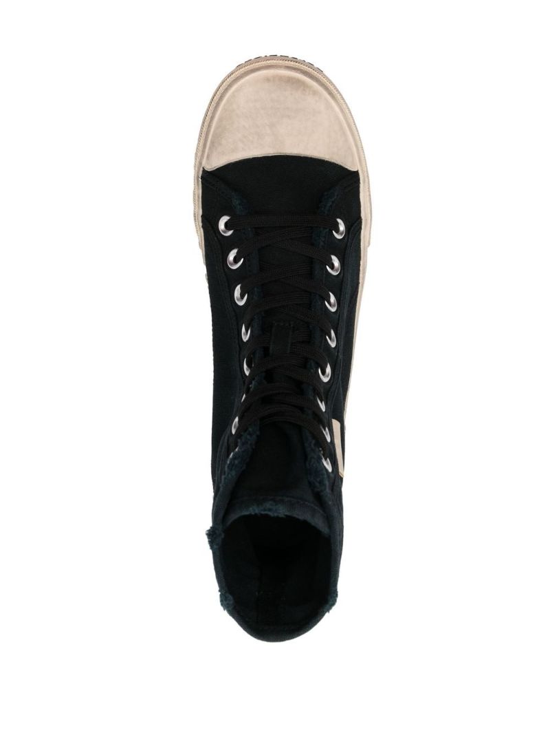 Black Paris High Top Sneakers