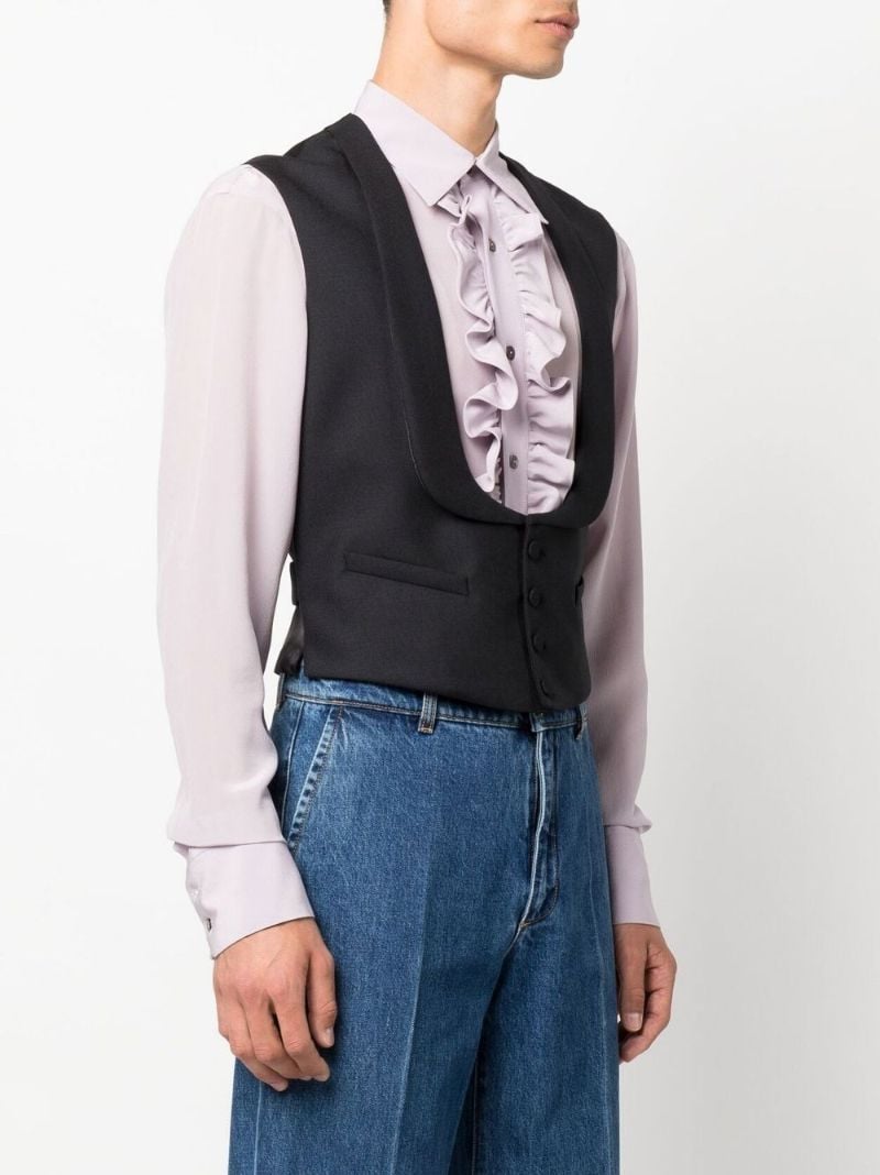 Black Single-breasted Waistcoat