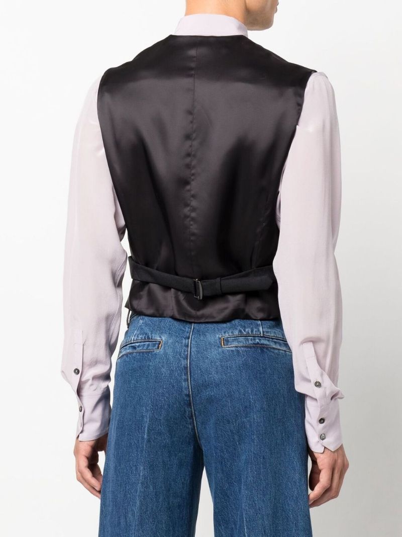 Black Single-breasted Waistcoat