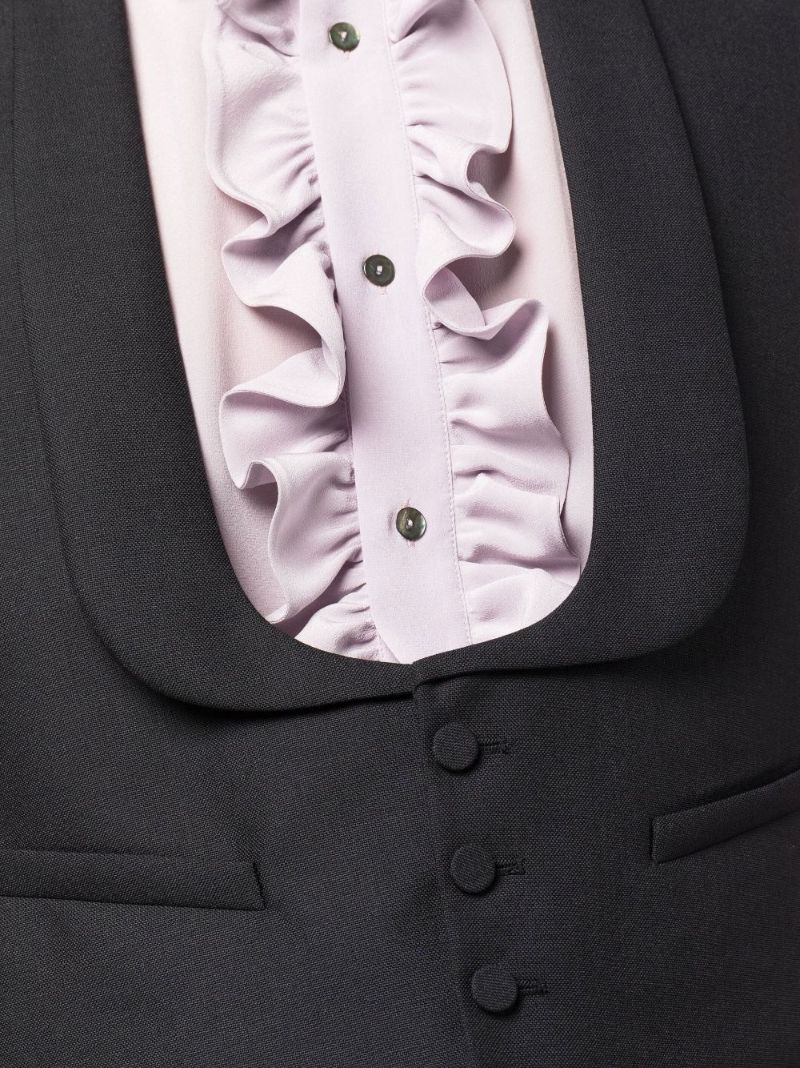 Black Single-breasted Waistcoat