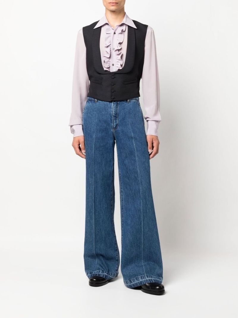 Black Single-breasted Waistcoat