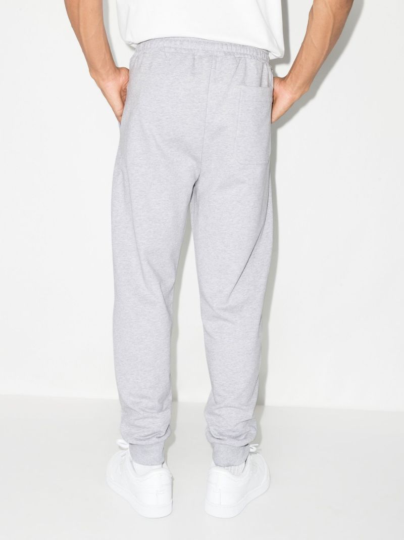 Grey Logo Print Tapered Track Pants