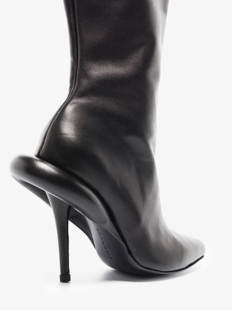 Black Cushy 110 Over-the-knee Leather Boots