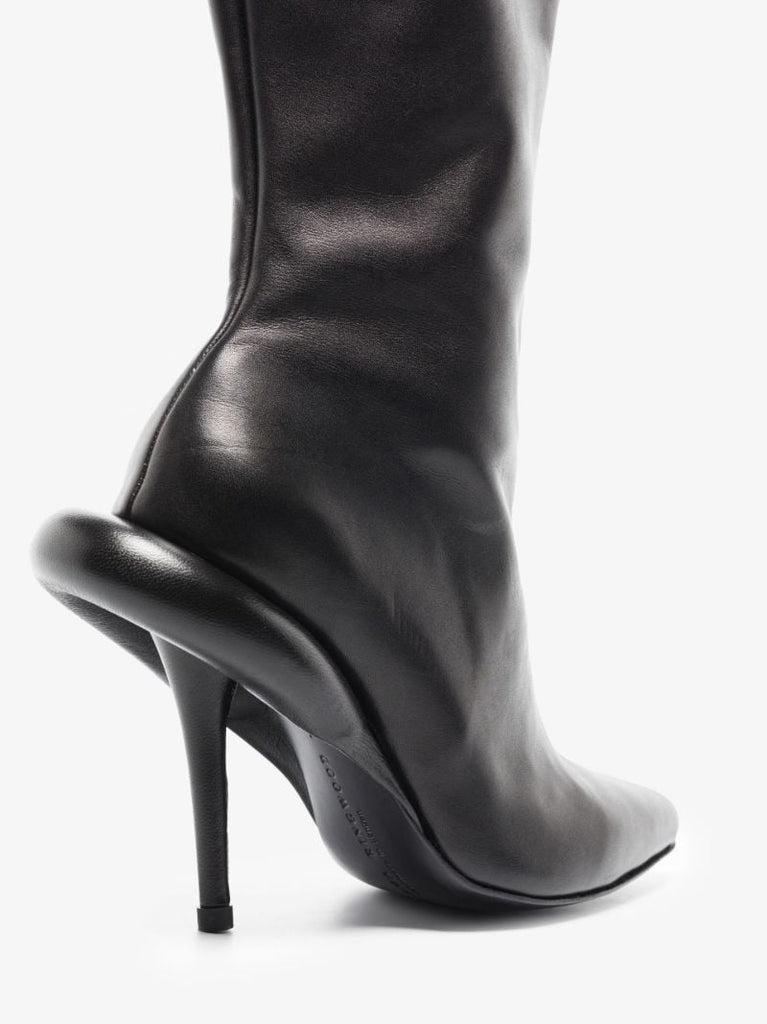Black Cushy 110 Over-the-knee Leather Boots