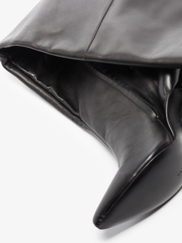 Black Cushy 110 Over-the-knee Leather Boots