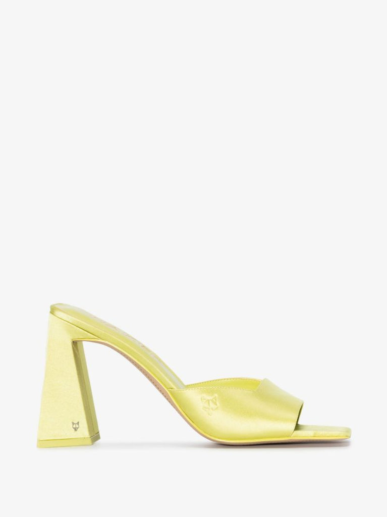 Green Vanity 106 Satin Mules