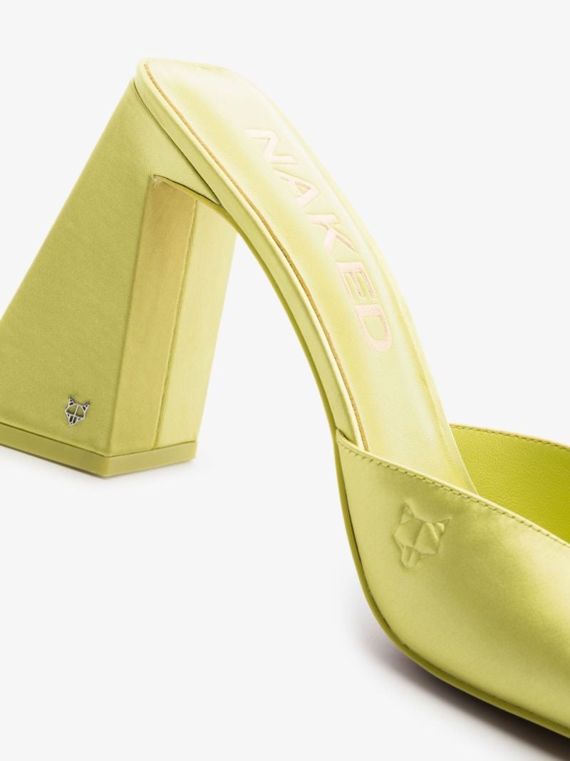 Green Vanity 106 Satin Mules