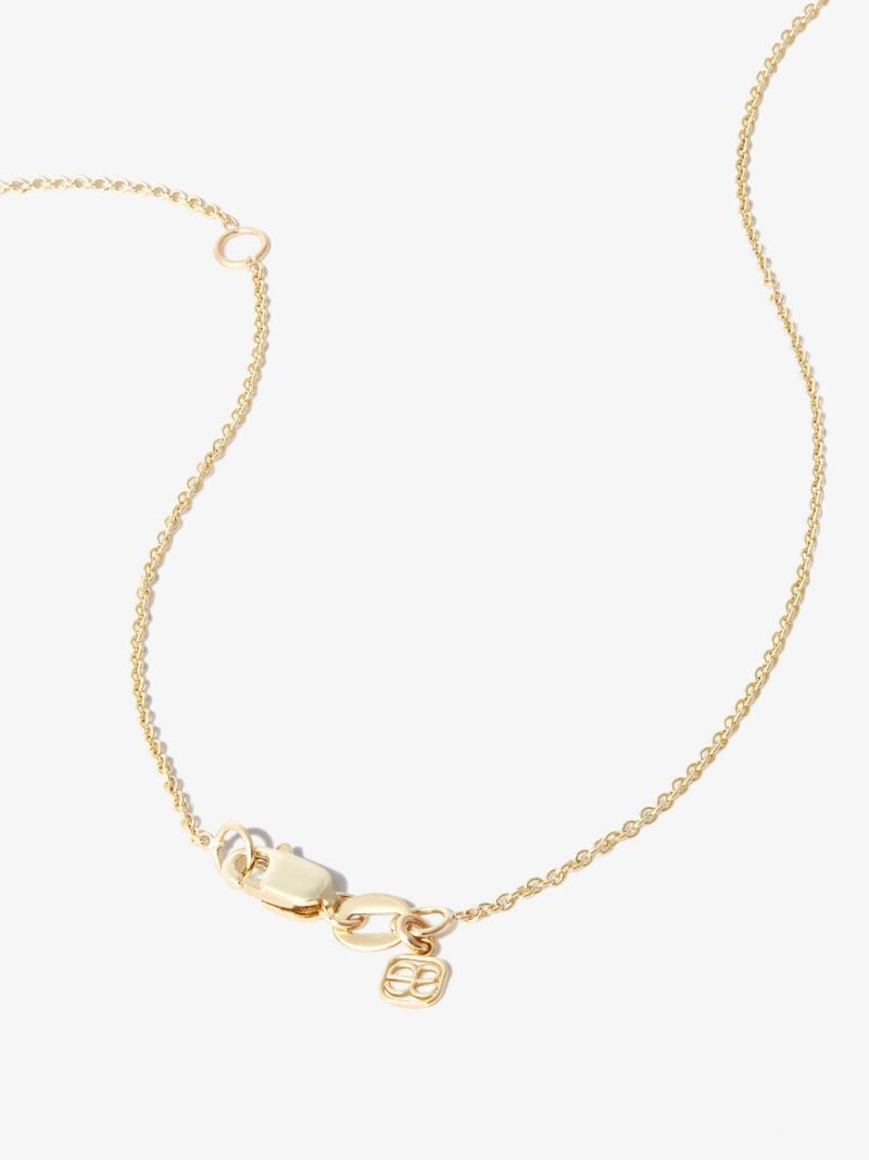 14k Yellow Gold Camellia Diamond Necklace