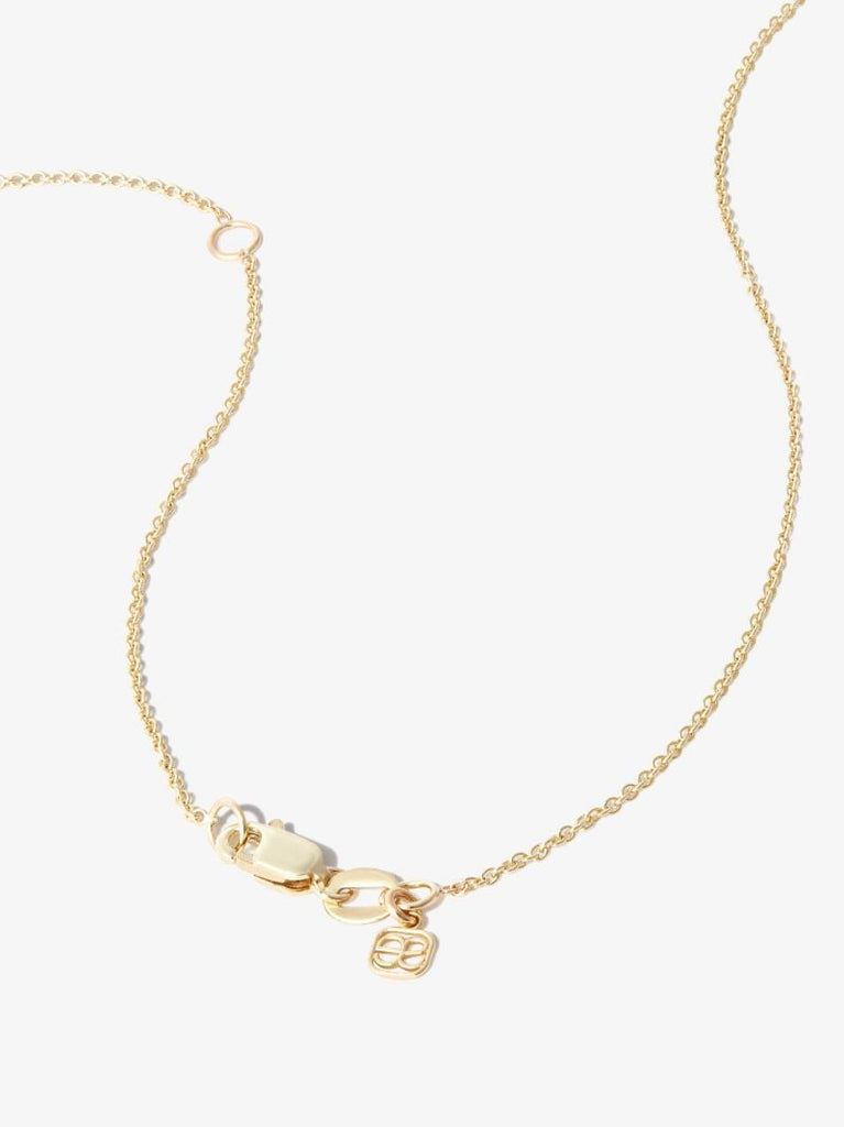 14k Yellow Gold Camellia Diamond Necklace