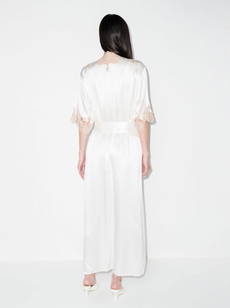 Orchid Lace Long Silk Robe