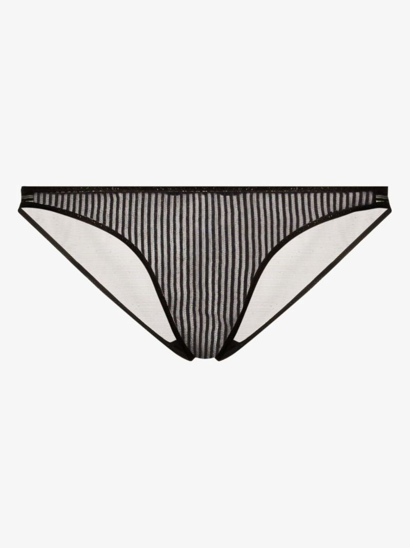 Sheer French Striped Lace Brief