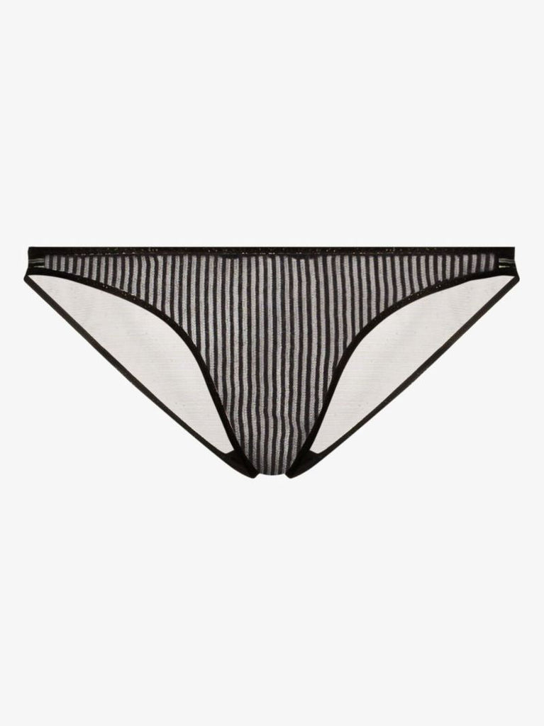 Sheer French Striped Lace Brief