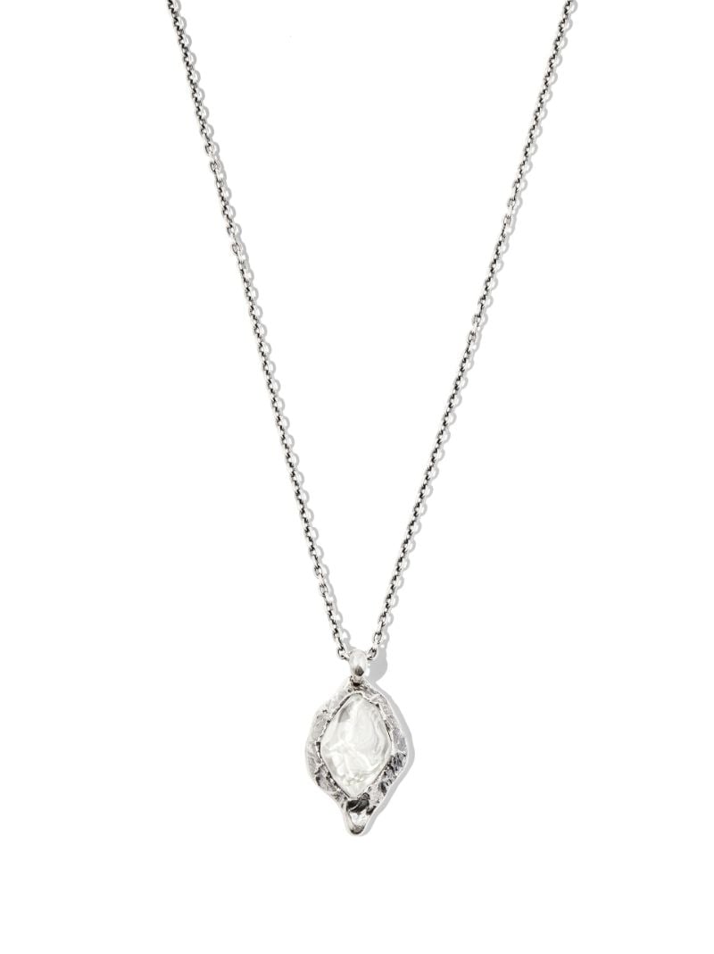 Sterling Silver Fahrenheit Crystal Pendant Necklace