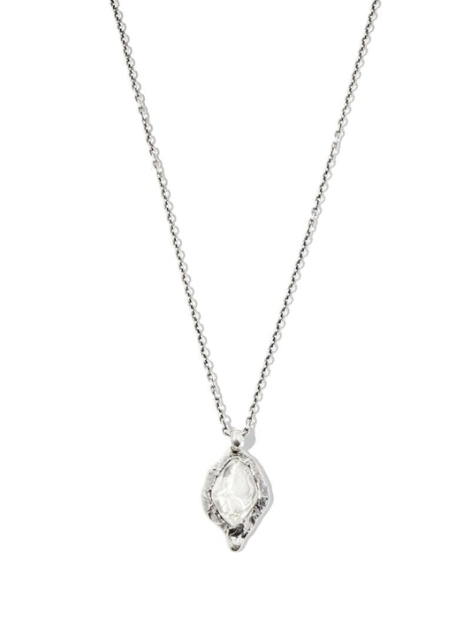 Sterling Silver Fahrenheit Crystal Pendant Necklace