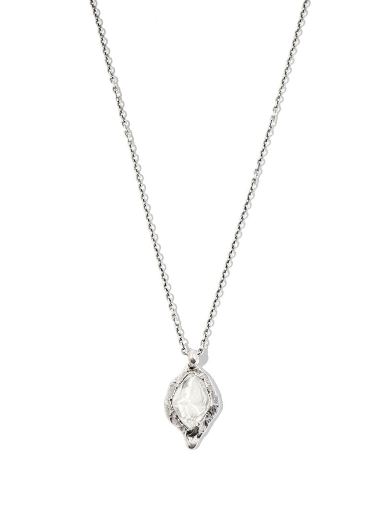 Sterling Silver Fahrenheit Crystal Pendant Necklace