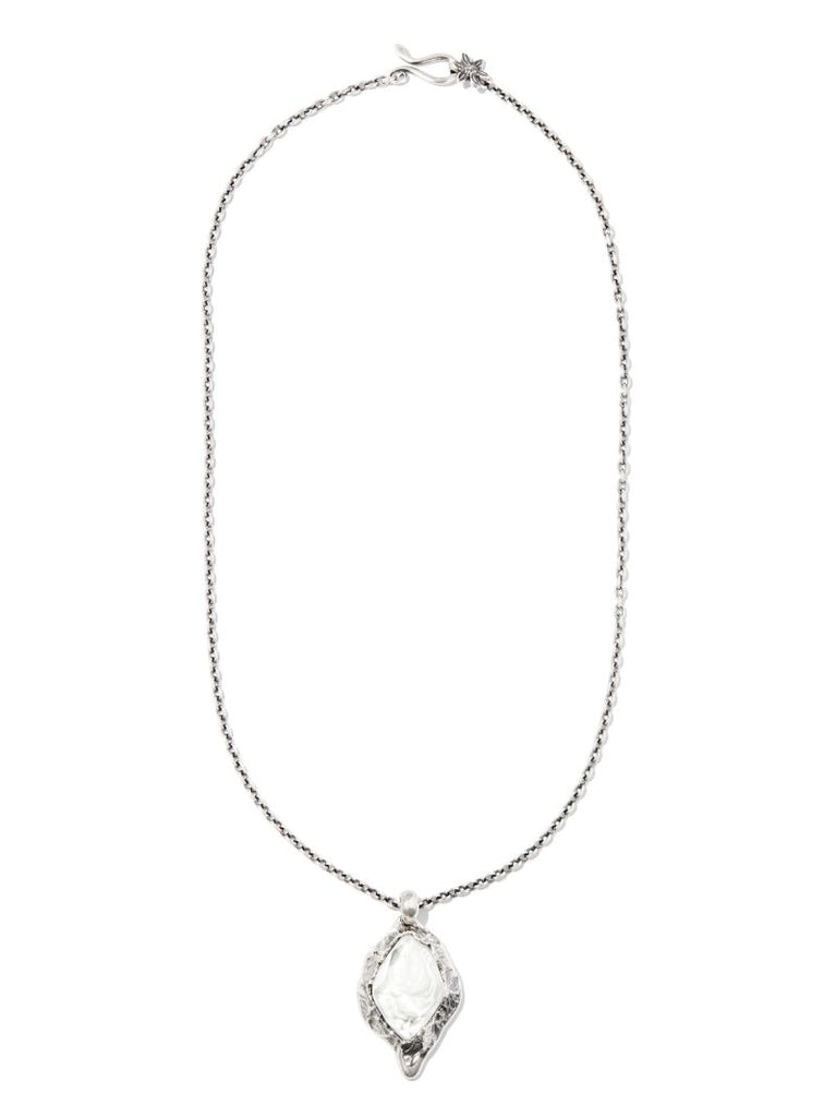Sterling Silver Fahrenheit Crystal Pendant Necklace