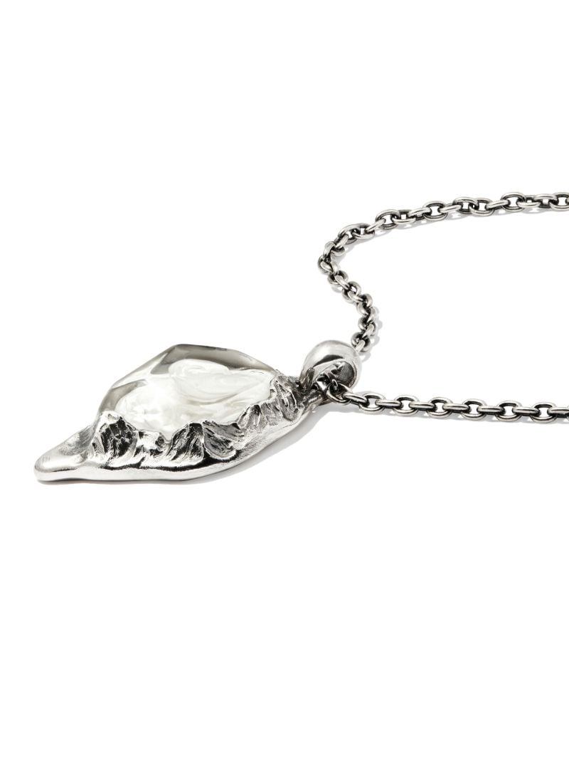 Sterling Silver Fahrenheit Crystal Pendant Necklace