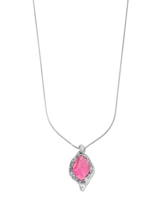 Sterling Silver Fahrenheit Crystal Pendant Necklace
