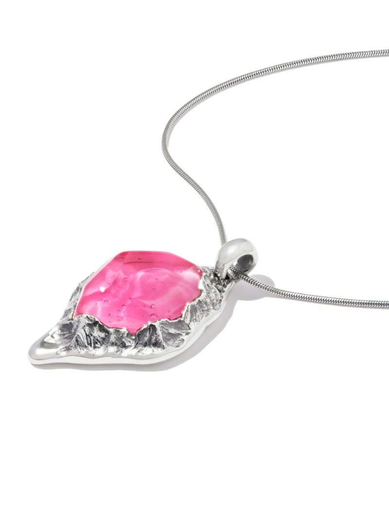Sterling Silver Fahrenheit Crystal Pendant Necklace