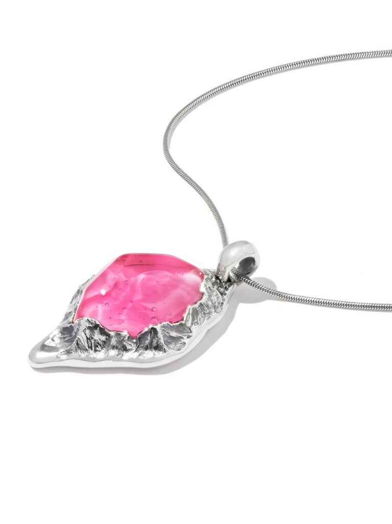 Sterling Silver Fahrenheit Crystal Pendant Necklace