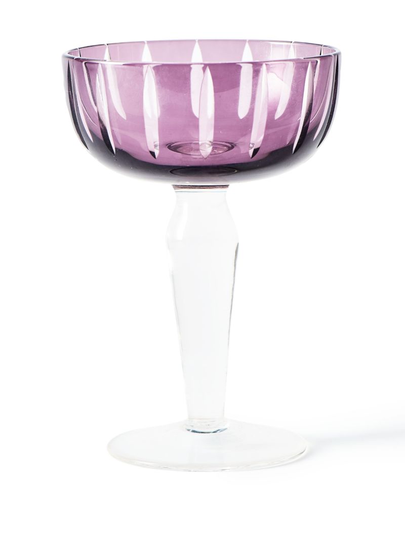 Multicolour Cuttings Coupe Glass Set