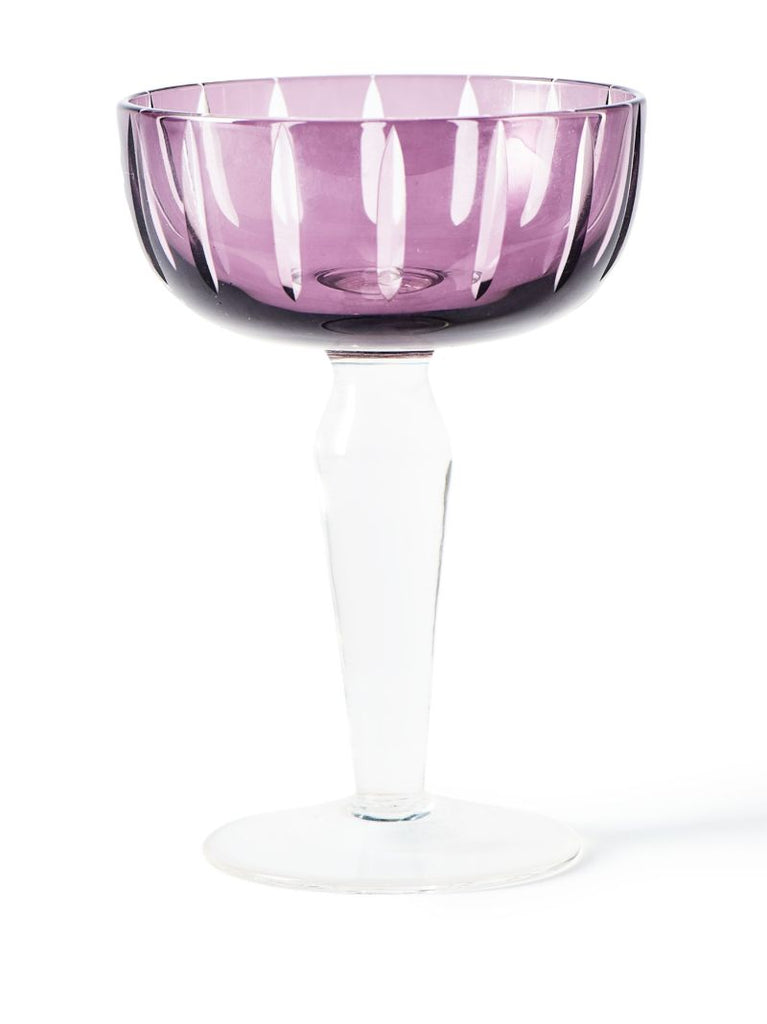 Multicolour Cuttings Coupe Glass Set