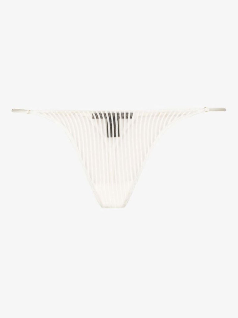 Sheer Striped Thong