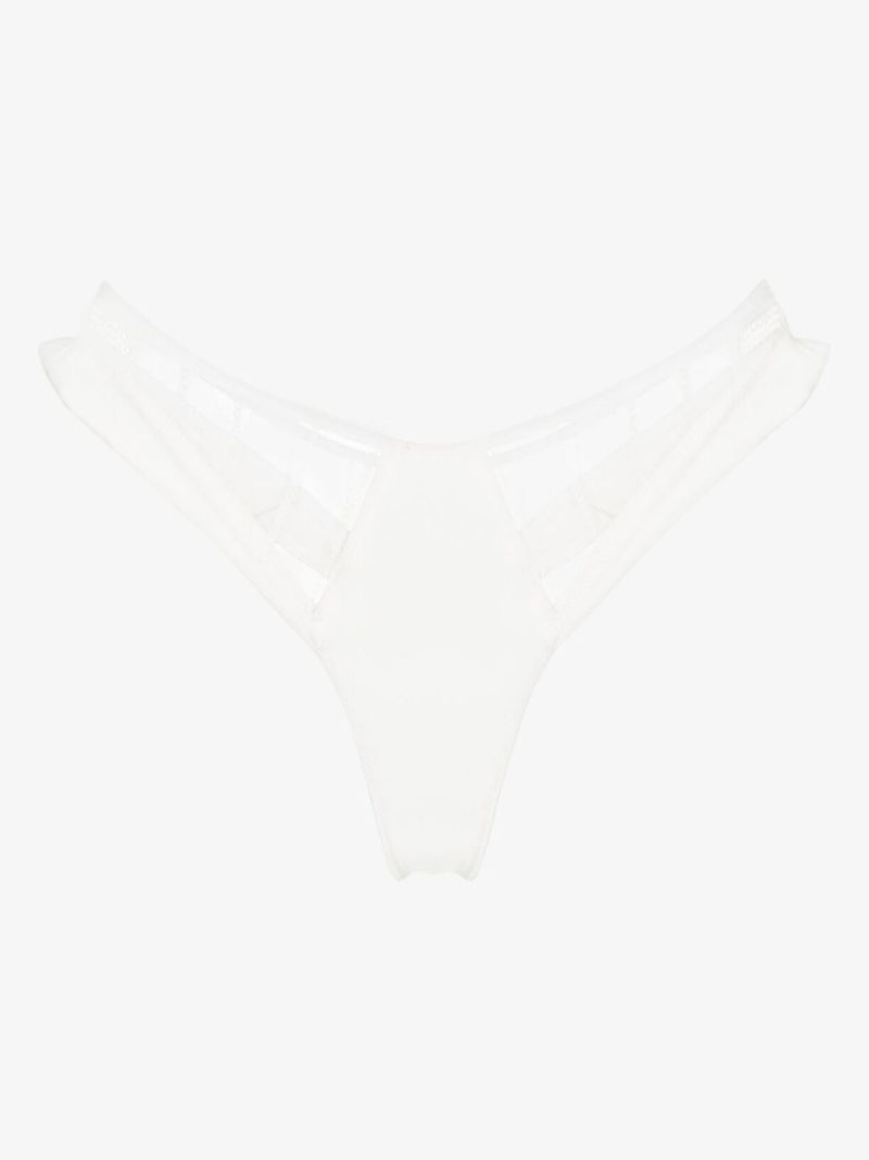 Muse Striped Lace Thong