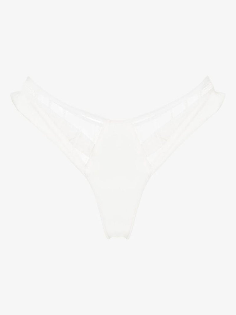 Muse Striped Lace Thong