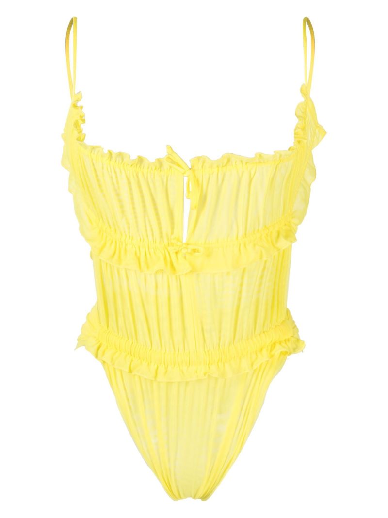 Yellow Frill Bodysuit