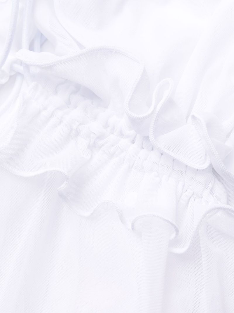 White Radicchio Sheer Babydoll Dress