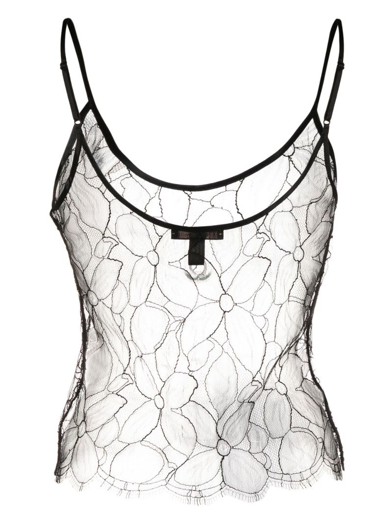 Black Floral Lace Camisole