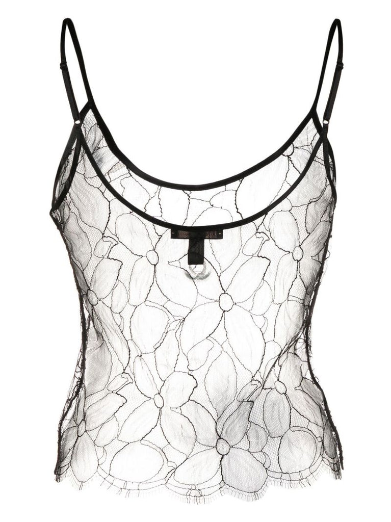 Black Floral Lace Camisole