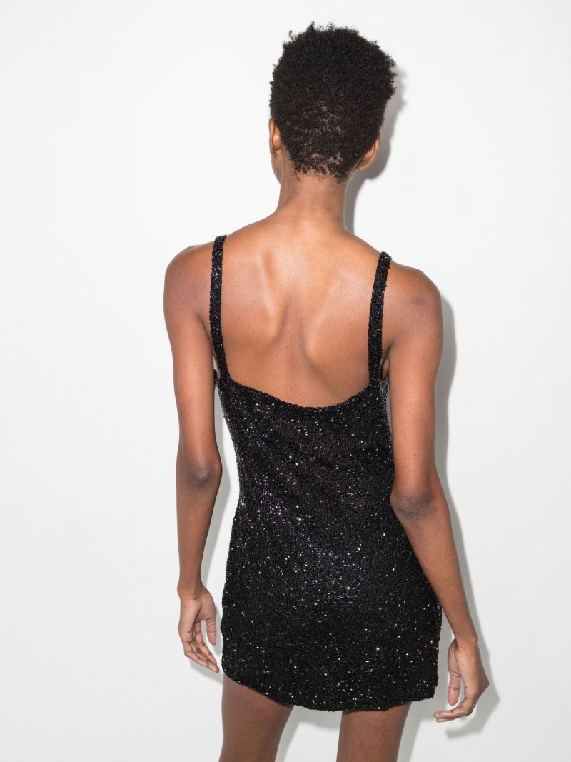 Black Sofia Embellished Mini Dress
