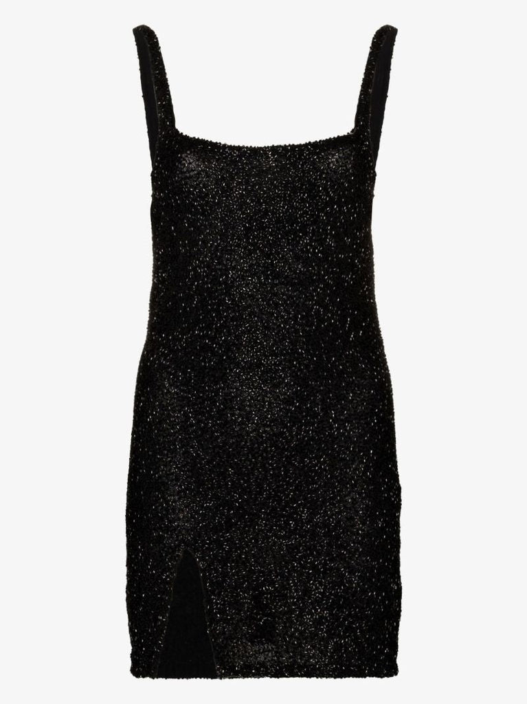 Black Sofia Embellished Mini Dress