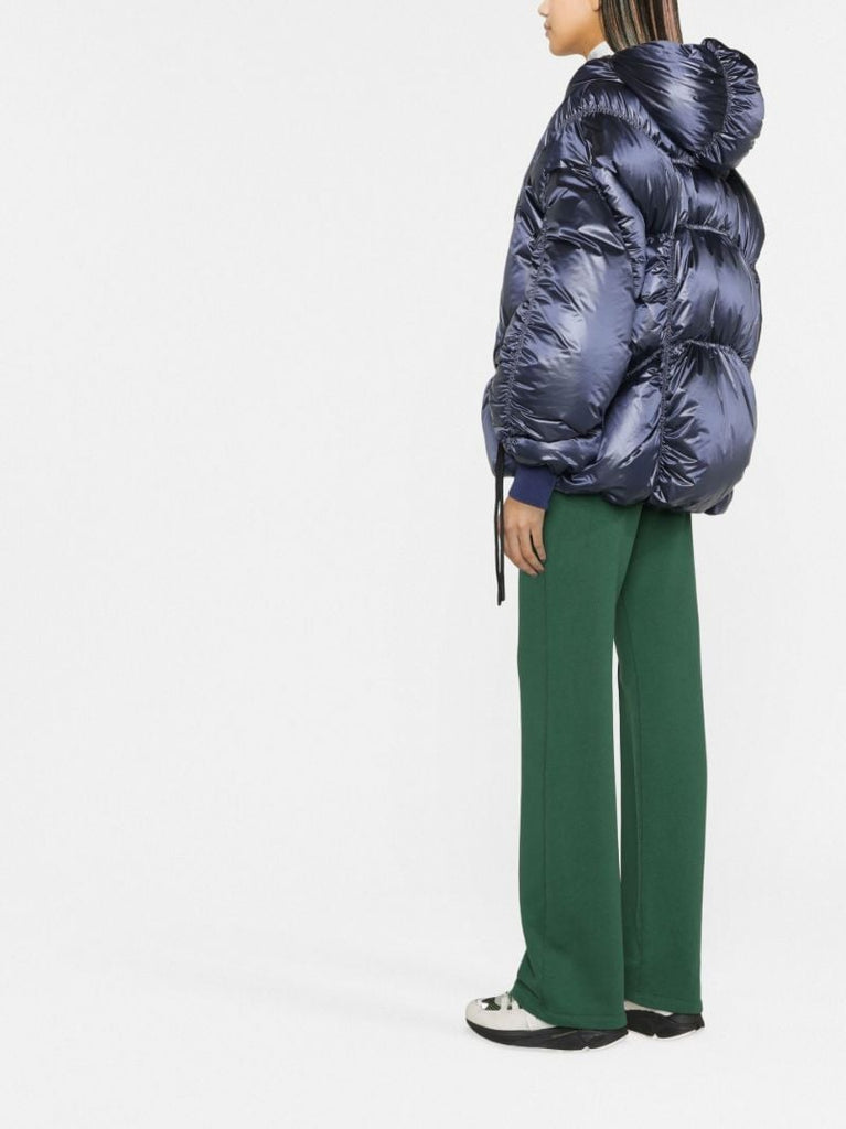 Blue Hooded Puffer Jacket