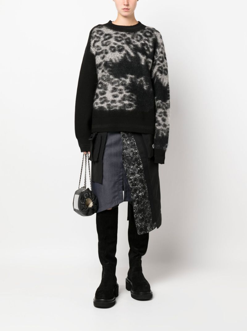 Black Leopard Print Sweater