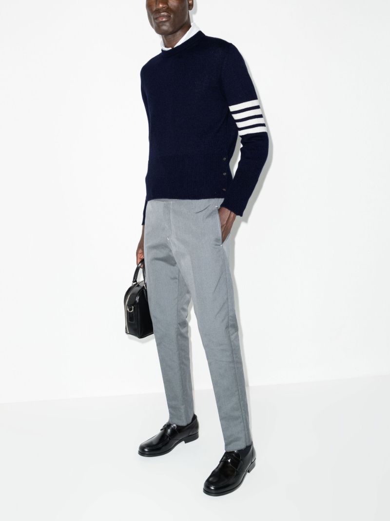 Blue 4-bar Stripe Wool Sweater